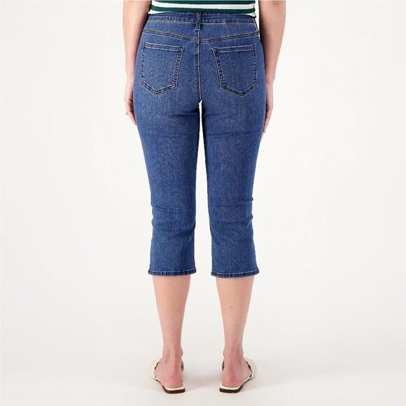 NYDJ Curves 360 Slim Straight Crop Side Slits Caliente | 28P NWT Athleisure - Picture 3 of 11